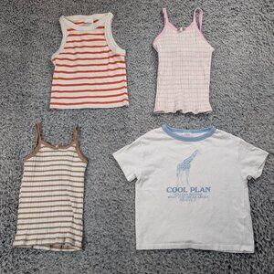 ZARA Shirts Girls 8-10 Assorted Tank Top x3 Graphic Tee 6-7 Play Casual Lot of 4